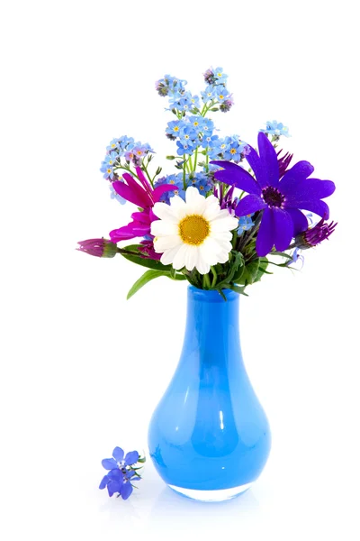 Vase with cheerful flowers — Stock Photo, Image