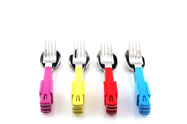 Colorful silverware — Stock Photo, Image