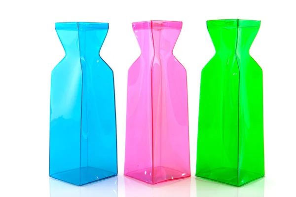 Barevné skleněné vázy — Stock fotografie