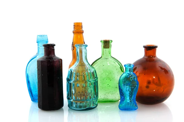 Oude glazen flessen — Stockfoto