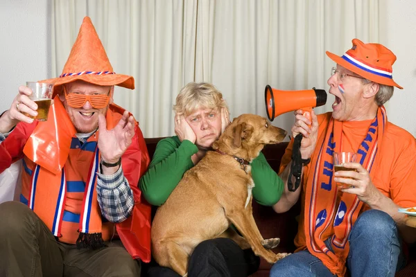 Dutch soccer fans — Stock Photo, Image