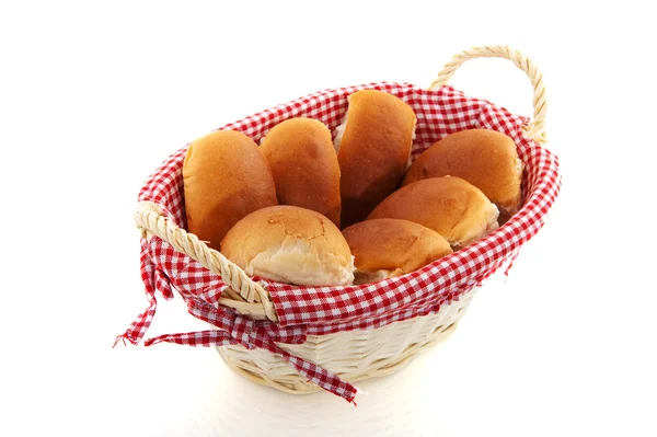 Panier avec petits pains — Photo