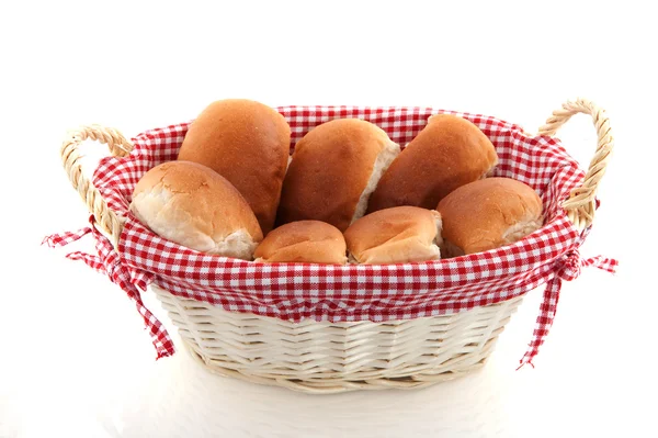 Panier avec petits pains — Photo