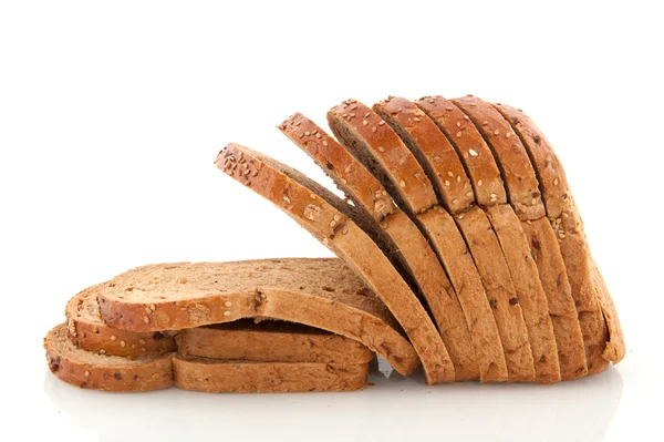 Pão de farinha integral fatiado — Fotografia de Stock