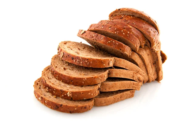 Pão de farinha integral fatiado — Fotografia de Stock