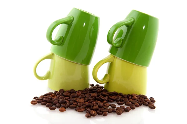 Tasses à café vert — Photo