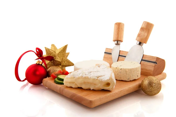 Madeira com queijo francês — Fotografia de Stock