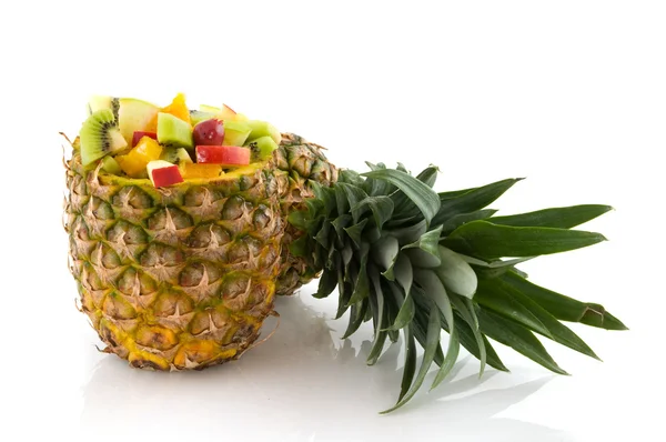 Fruit cocktail in whole pineapple — Stock Photo, Image