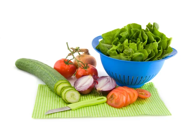 Salat zubereiten — Stockfoto