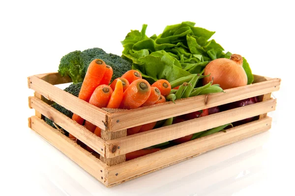 Cassetta con verdure — Foto Stock