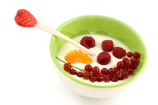 Cuenco con yogur — Foto de Stock