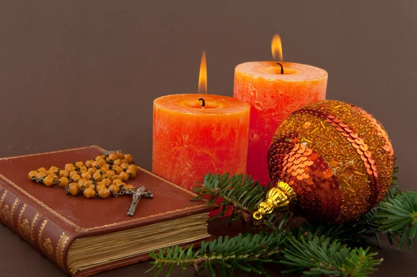 Natal com a Bíblia — Fotografia de Stock