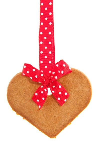 Baked gingerbread heart — Stock Photo, Image