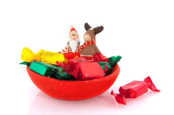 Santa Claus and reindeer — Stock Photo, Image