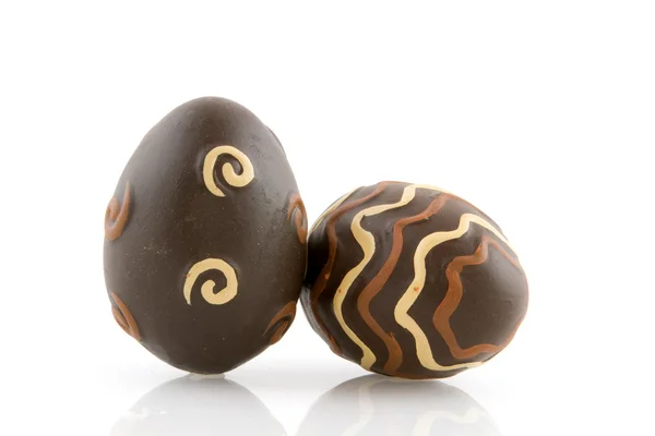 巧克力复活节彩蛋 — 图库照片