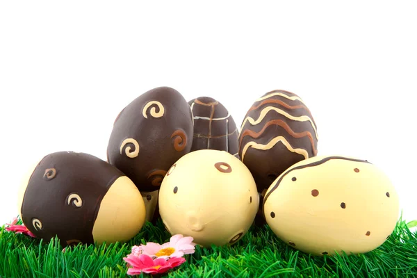 Czekoladowe jaja wielkanocne — Zdjęcie stockowe