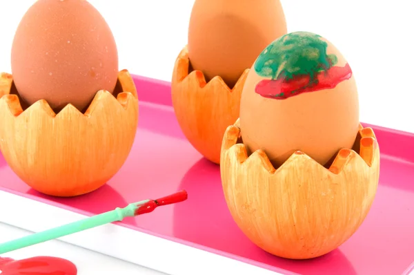 Malování velikonoční vajíčko — Stock fotografie