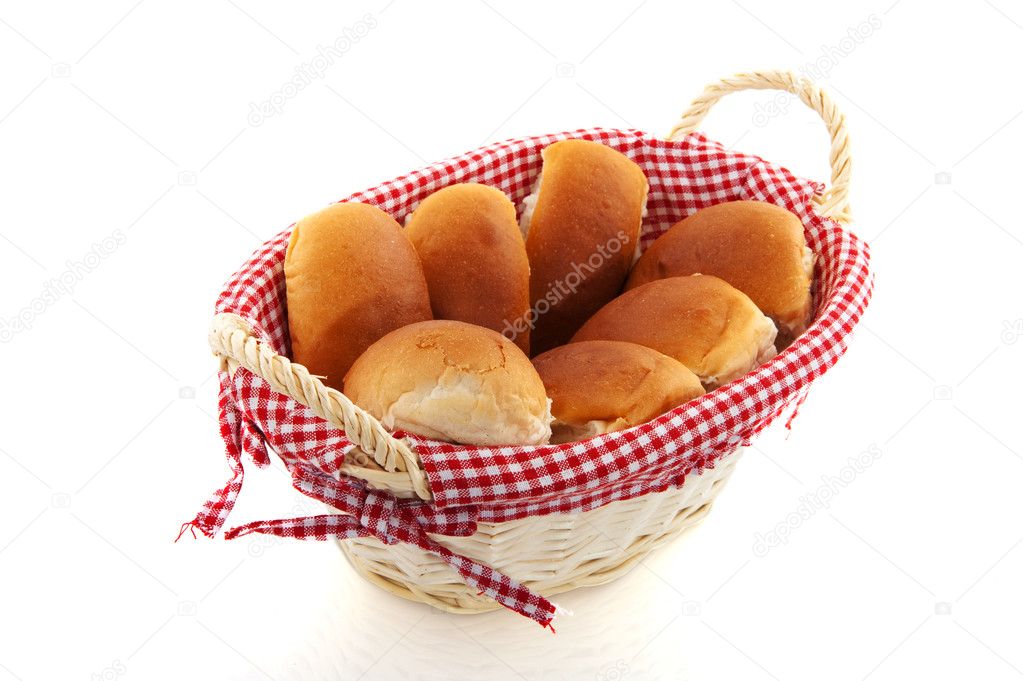 Basket with bread rolls — Stock Photo © ivonnewierink 2932257