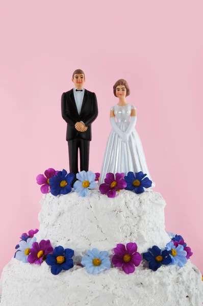 White wedding couple — Stock Photo, Image