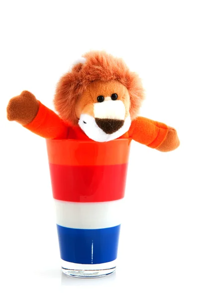 Holenderska piłka nożna lew — Zdjęcie stockowe