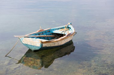 Wooden row boat clipart