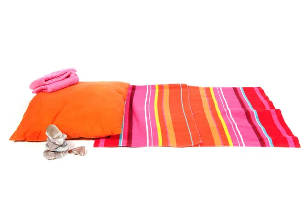Lege kleurrijke bed — Stockfoto