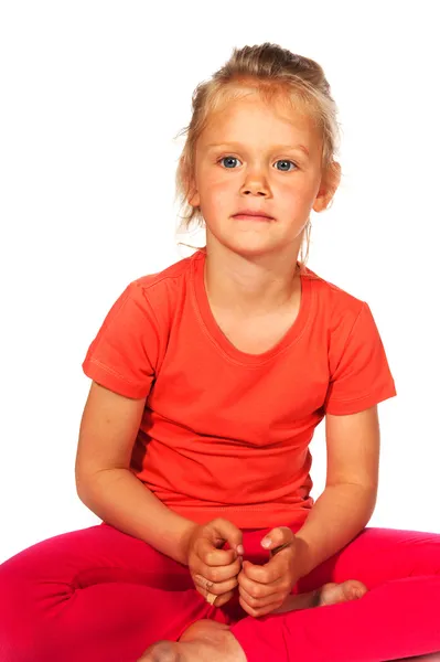 Serious little girl — Stock Photo, Image
