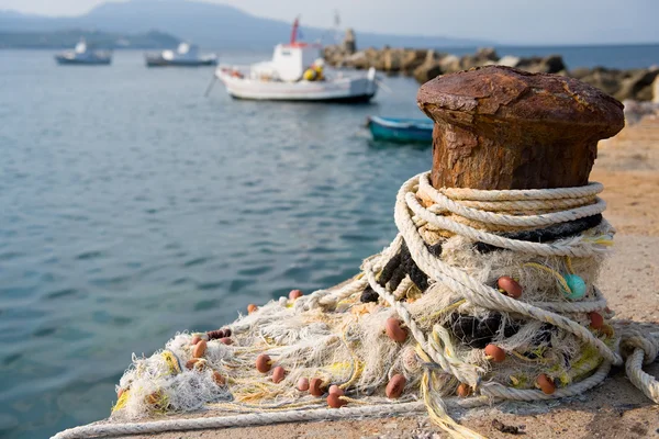 Stock image Fishery harbor with boats