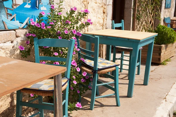 Typical Greek terrace — Stock Photo, Image