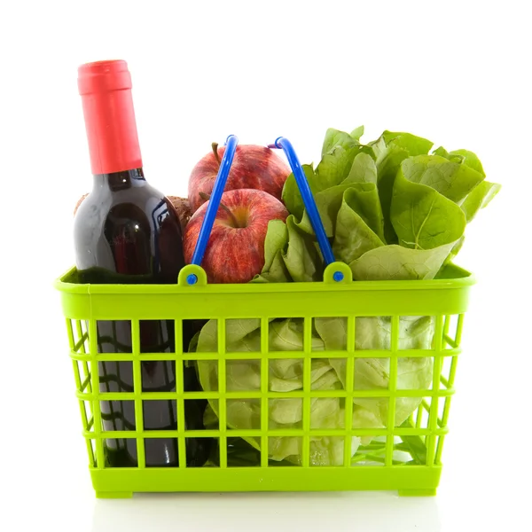 Plastic crate for shopping — Stock Photo, Image