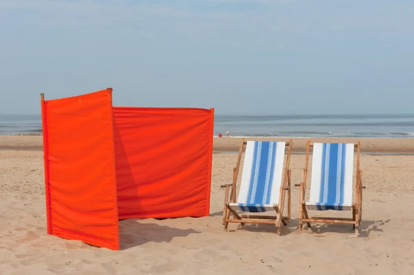 Пляж в Голландії — стокове фото
