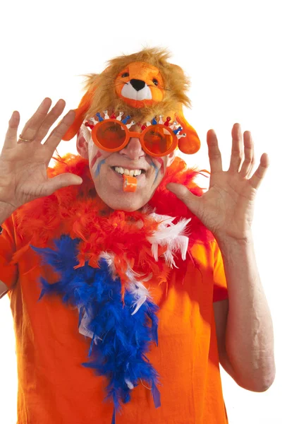 Funny Dutch supporter — Stock Photo, Image