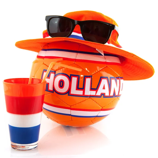 Vestido bola de futebol holandesa — Fotografia de Stock