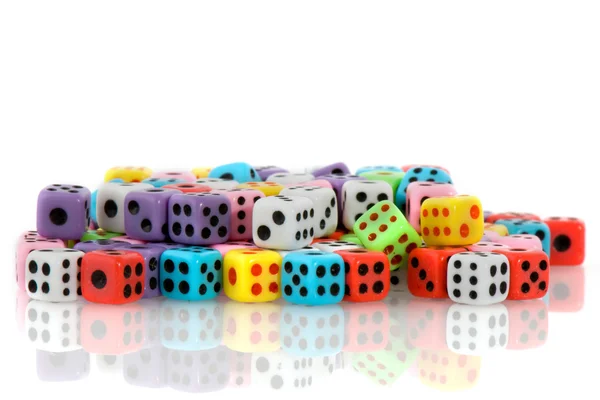Gambling with many dices — Stock Photo, Image