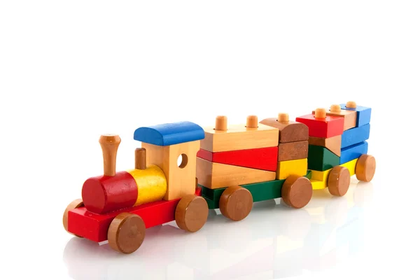 Trä tåg — Stockfoto