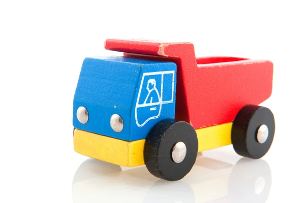 Camião de brinquedo de madeira — Fotografia de Stock