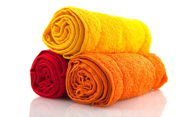 多彩热轧的毛巾 — 图库照片