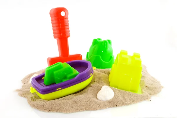 Hračky na pláži — Stock fotografie