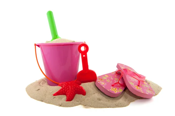 Toys in the sand — Stock Photo, Image