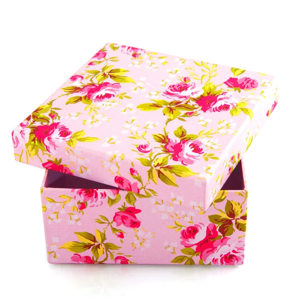 stock image Box with pink roses