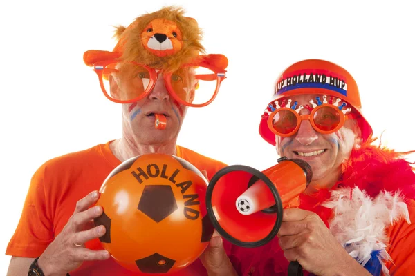 Dutch soccer supporters Royalty Free Stock Photos
