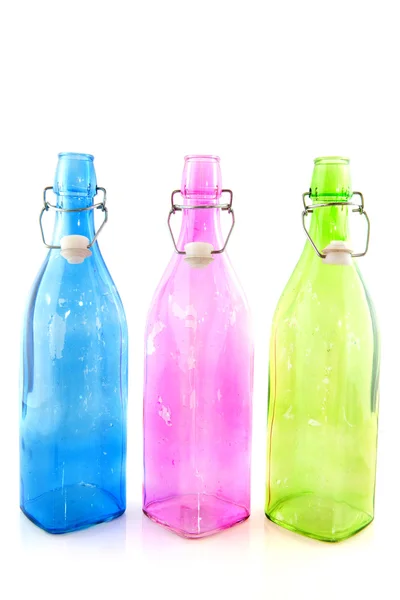 Butelki szklane gorzałkowe — Zdjęcie stockowe