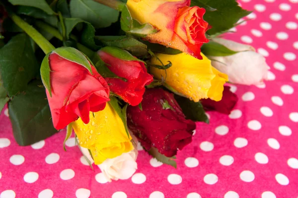 Colorful bouquet of roses — Stock Photo, Image