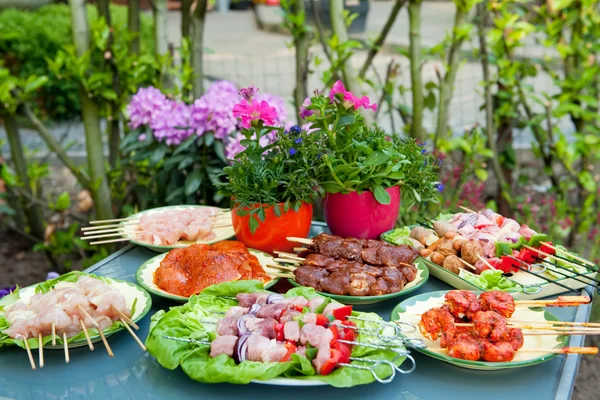 정원에 있는 BBQ — 스톡 사진