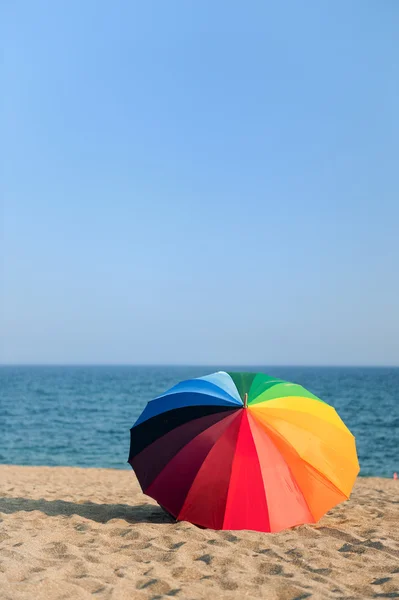 Colorful beach parasol — Stock Photo, Image