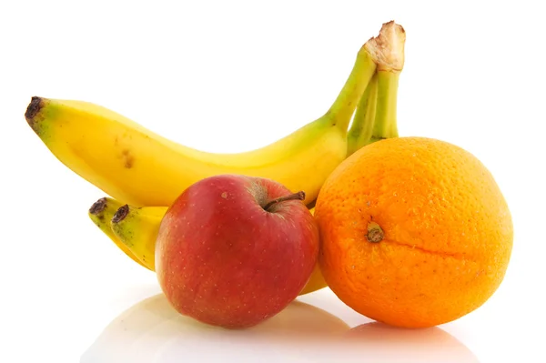 Bananen Apfel und Orange — Stockfoto