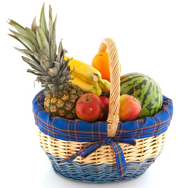 Basket fresh fruit — Stock Photo, Image