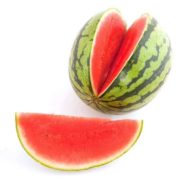 Skär vattenmelon — Stockfoto