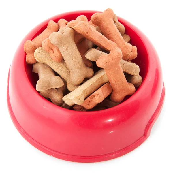 Bowl with dog cookies — Stock Photo, Image