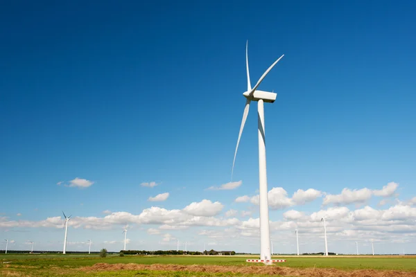 Turbinas eólicas en el paisaje agrícola —  Fotos de Stock